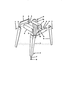 Leg Set Diagram and Parts List for 113298762  Craftsman Table Saw