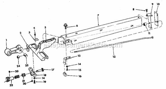Page C Diagram and Parts List for 113298840  Craftsman Table Saw