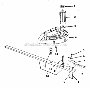 Page D Diagram and Parts List for 113298840  Craftsman Table Saw