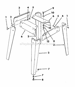 Page G Diagram and Parts List for 113298840  Craftsman Table Saw