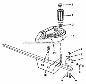 Page D Diagram and Parts List for 113298841  Craftsman Table Saw