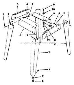 Page G Diagram and Parts List for 113298841  Craftsman Table Saw