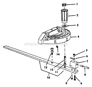 Page D Diagram and Parts List for 113298842  Craftsman Table Saw