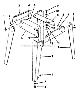 Page G Diagram and Parts List for 113298842  Craftsman Table Saw
