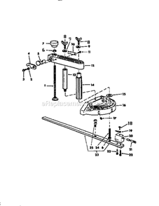 Miter Gauge / Hold Down Assembly Diagram and Parts List for 113299112  Craftsman Table Saw