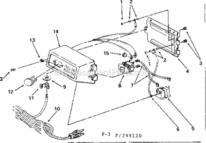 Switch Box Assembly Diagram and Parts List for 113299120  Craftsman Table Saw