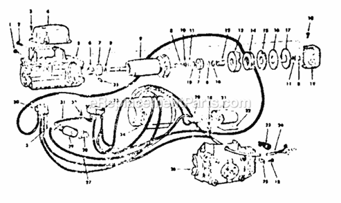 Motor Assembly Diagram and Parts List for 113299131  Craftsman Table Saw