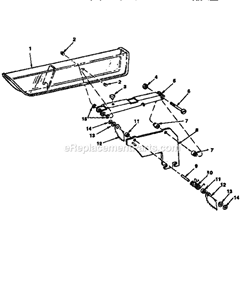 Guard Assembly Diagram and Parts List for 113299210  Craftsman Table Saw