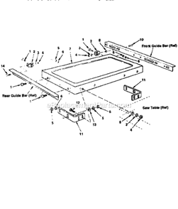 Table Extensions Diagram and Parts List for 113299210  Craftsman Table Saw