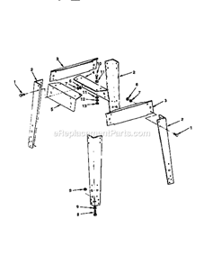 Part Location Diagram of 824361 Craftsman Leg
