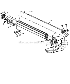 Page C Diagram and Parts List for 113299315  Craftsman Table Saw