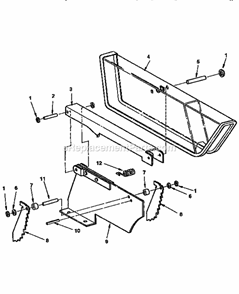 Guard Assembly Diagram and Parts List for 113299410  Craftsman Table Saw