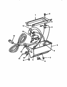 On-Off Power Outlet Diagram and Parts List for 113299510  Craftsman Table Saw
