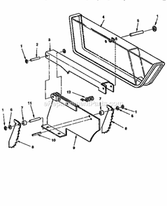 Guard Assembly Diagram and Parts List for 113299510  Craftsman Table Saw