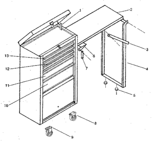 Part Location Diagram of A9168RED Craftsman Weldment