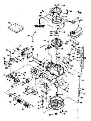 Engine Diagram and Parts List for 143384312  Craftsman Engine