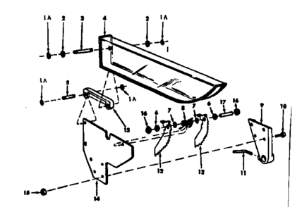 Guard Assembly Diagram and Parts List for 11329931  Craftsman Power Motor