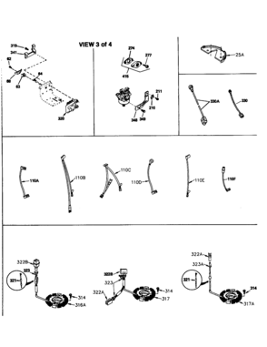 Rewind-starter And Cup Assembly Diagram and Parts List for 143406042  Craftsman Engine