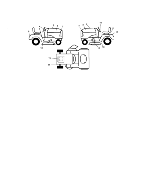 Decals Diagram and Parts List for 917276814  Craftsman Lawn Tractor