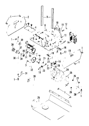 Part Location Diagram of 2A261 Craftsman Rail assembly