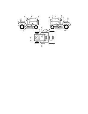 Decals Diagram and Parts List for 917275820  Craftsman Lawn Tractor