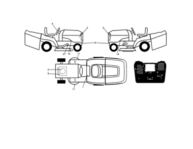 Decals Diagram and Parts List for 917991650  Craftsman Lawn Tractor