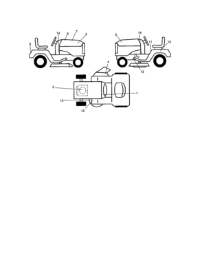 Decals Diagram and Parts List for 917271555  Craftsman Lawn Tractor