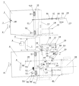 Page A Diagram and Parts List for 1243299  Craftsman Band Saw