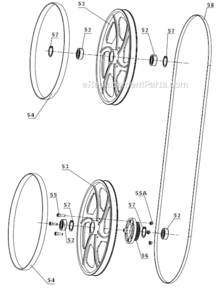 Page B Diagram and Parts List for 1243299  Craftsman Band Saw