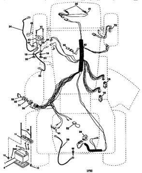Electrical Diagram and Parts List for 917259172  Craftsman Lawn Tractor