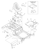 Kickplate Seat Assembly Diagram and Parts List for 12728875  Craftsman Lawn Mower