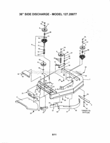Page K Diagram and Parts List for 12728876  Craftsman Lawn Tractor