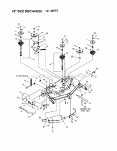 Page M Diagram and Parts List for 12728876  Craftsman Lawn Tractor