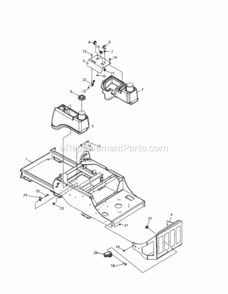 Page C Diagram and Parts List for 12728876  Craftsman Lawn Tractor