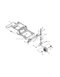 Page F Diagram and Parts List for 12728876  Craftsman Lawn Tractor