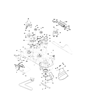Mower Deck Diagram and Parts List for 917273621  Craftsman Lawn Tractor