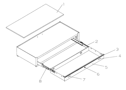 Tool Chest Diagram and Parts List for 706825110  Craftsman Tool Stand & Cart