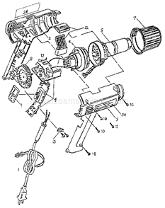 Page A Diagram and Parts List for 129278010  Craftsman Heat Gun