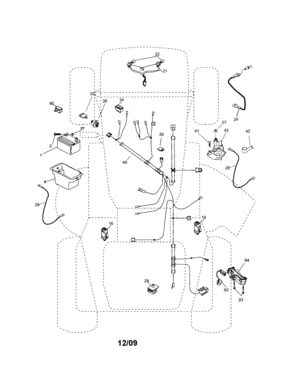 Electrical Diagram and Parts List for 917254691  Craftsman Lawn Tractor