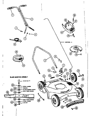 Replacement Parts Diagram and Parts List for 13181292  Craftsman Lawn Mower