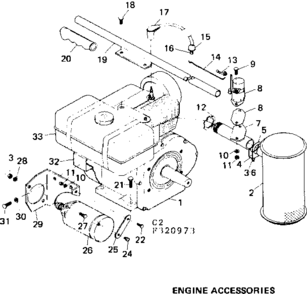 Engine Accessories Diagram and Parts List for 580320973  Craftsman Engine
