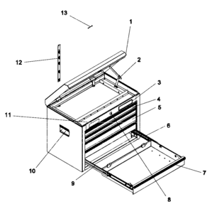 Tool Chest Diagram and Parts List for 706618791  Craftsman Tool Stand & Cart