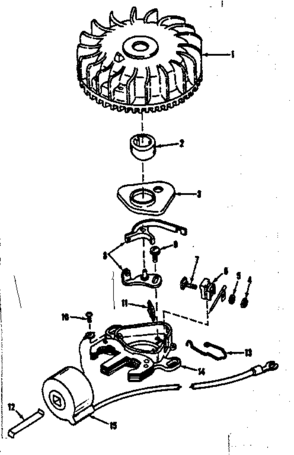 Magneto. (tecumseh-syncro) Diagram and Parts List for 14320400  Craftsman Engine