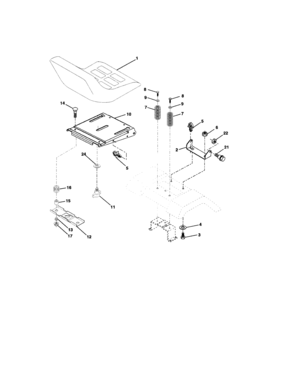 Seat Diagram and Parts List for 917273393  Craftsman Lawn Tractor