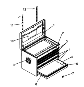 Part Location Diagram of M15863 Craftsman Tool chest drawer slide, left