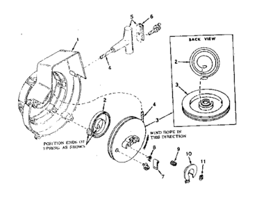 Part Location Diagram of 590385A Craftsman Pulley