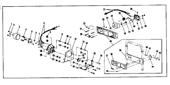 Motor And Control Assembly Diagram and Parts List for 53691300  Craftsman Lawn Mower