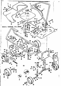 Page B Diagram and Parts List for 1318090  Craftsman Lawn Tractor