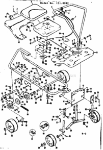 Page B Diagram and Parts List for 1318092  Craftsman Lawn Tractor