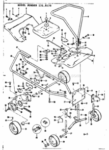 Page B Diagram and Parts List for 1318170  Craftsman Lawn Tractor